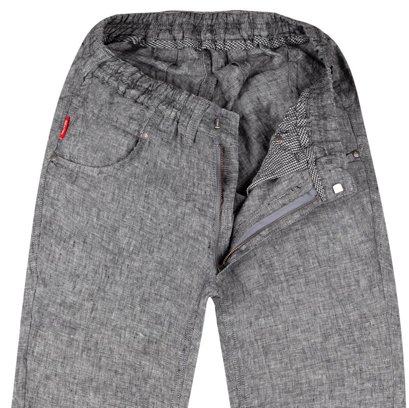 Slip-on trousers made of pure linen 